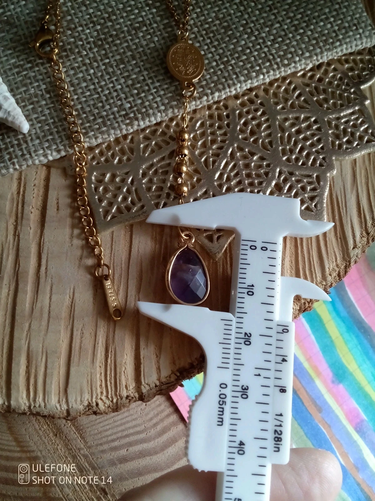 Collier sainte Vierge pierre d'améthyste 💜 – photo 3